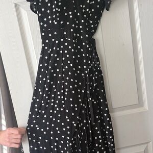 Bluivy Black and White Asymmetrical Dress